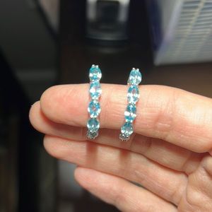 Blue gemstone earrings